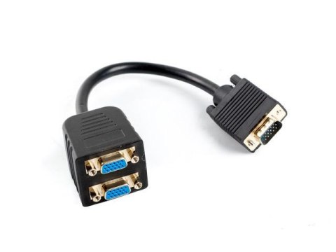 LANBERG Kabel adapter/splitter Lanberg AD-0020-BK VGA (M) -> 2x VGA (F) 0,2m czarny