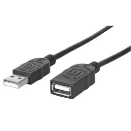 Manhattan Kabel / Przedłużacz Manhattan USB 2.0 A-A M/F 1m czarny