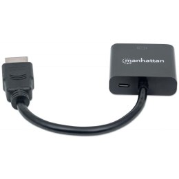 Manhattan Kabel adapter Manhattan HDMI na VGA 1080p MicroUSB