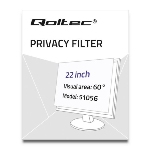 Qoltec Filtr prywatyzujący RODO Qoltec 22" (16:10)