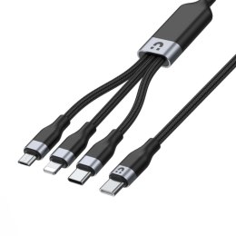 UNITEK Kabel USB-C Unitek C14101BK-1.5M, 3w1, Lightning, USB-C, microUSB, 1.5m