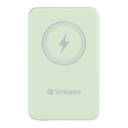 VERBATIM Powerbank Verbatim Charge 'n' Go Magnetic Wireless 5000mAh USB-C PD 3.0 Green