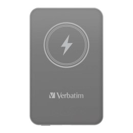 VERBATIM Powerbank Verbatim Charge 'n' Go Magnetic Wireless 5000mAh USB-C PD 3.0 Grey