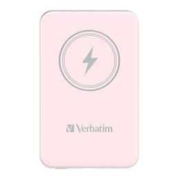 VERBATIM Powerbank Verbatim Charge 'n' Go Magnetic Wireless 5000mAh USB-C PD 3.0 Pink