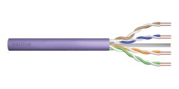 Digitus Kabel teleinformatyczny instalacyjny DIGITUS kat.6, U/UTP, B2ca, drut, AWG 23/1, LSOH, 100m, fioletowy, ofoliowany