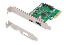 Digitus Kontroler USB 3.1 DIGITUS PCI Express - USB A / Typ C 3.1 Gen.2 10Gbps, Chipset ASM1142