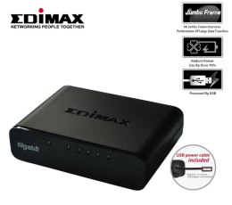 EDIMAX TECHNOLOGY Switch niezarządzalny Edimax ES-5500G V3 5x10/100/1000 Mbps USB