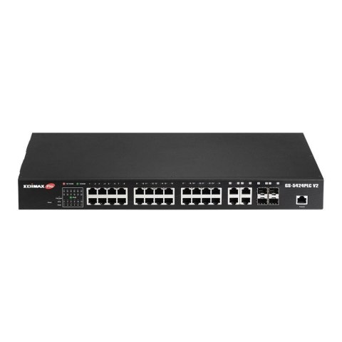 EDIMAX TECHNOLOGY Switch zarządzalny Edimax GS-5424PLC V2 24x10/100/1000 4xSFP Combo PoE+