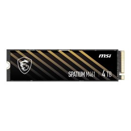 MSI Dysk SSD MSI SPATIUM M461 4TB PCIe 4.0 NVMe M.2 2280 (5000/4200 MB/s) 3D NAND