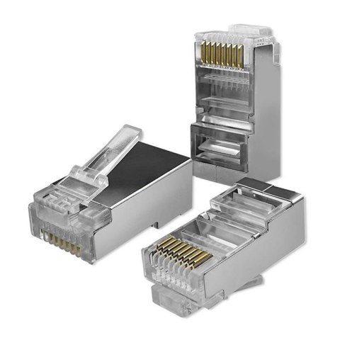 Qoltec Wtyk QOLTEC złącze modularne RJ45 | CAT6 | FTP | Pozłacane styki | 10 sztuk