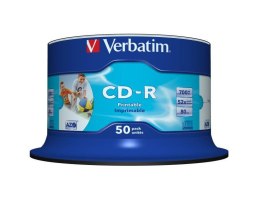 VERBATIM CD-R Verbatim 52x 700MB (Cake 50) WIDE PRINTABLE NON-ID