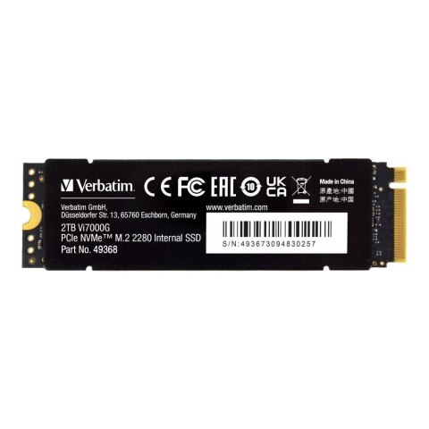 Verbatim Dysk SSD Verbatim Vi7000G 2TB M.2 PCIe Gen4 NVME 2280 (7400/6700 MB/s)