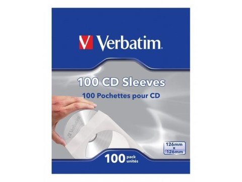 Verbatim Koperty papierowe na CD DVD Verbatim z okienkiem 100 sztuk