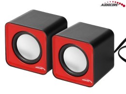 Audiocore Głośniki Audiocore AC870 R komputerowe 6W USB Red&Black