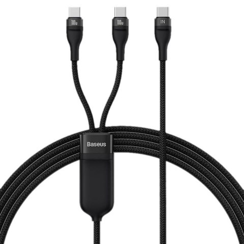 Baseus Kabel przewód USB-C 2w1 - 2x USB-C do 100W 150cm Baseus CASS060001