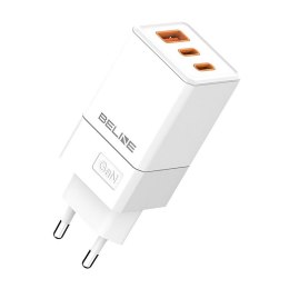 Beline Ładowarka sieciowa Beline 65W GaN 2xUSB-C PD 3.0 + 1xUSB-A QC 3.0 bez kabla - biała