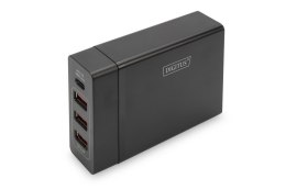 Digitus Ładowarka sieciowa DIGITUS uniwersalna 4-portowa 240V USB Typ C (5-20 V/3 A/60W) 3xUSB A, PD