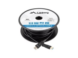 LANBERG Kabel HDMI Lanberg M/M v2.1 80m 8K czarny optyczny AOC
