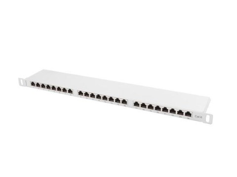 LANBERG Patch panel Lanberg PPS6-0024-S 24 port 0.5U kat.6 ekranowany szary