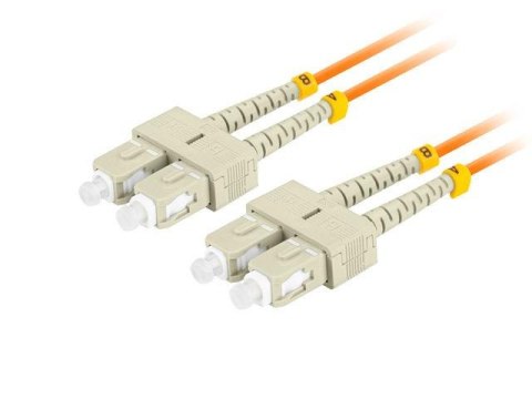 LANBERG Patchcord światłowodowy Lanberg MM SC/UPC-SC/UPC DUPLEX 3.0mm OM2 50/125 LSZH 2m pomarańczowy