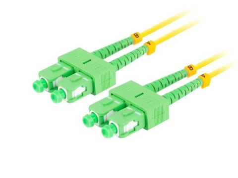 LANBERG Patchcord światłowodowy Lanberg SM SC/APC-SC/APC DUPLEX 3.0mm LSZH G657A1 1m żółty