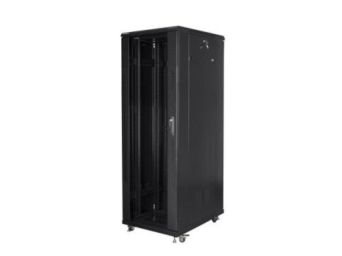 LANBERG Szafa instalacyjna Rack stojąca 19" 47U 800x800 Drzwi Szklane czarna Lanberg (flat pack)