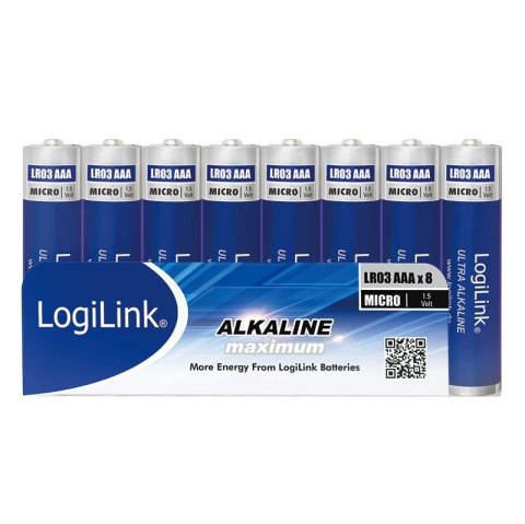 LogiLink Baterie alkaliczne LR03 LogiLink LR03F8, AAA, Micro, 8szt