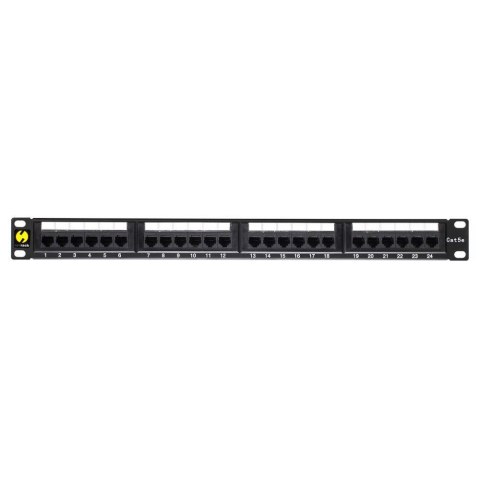 NETRACK Patch panel 19'' Netrack 1U, 24-porty kat. 5e UTP, z półką