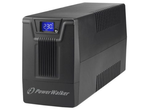 POWER WALKER Zasilacz awaryjny UPS Power Walker Line-Interactive 600VA SCL 2x PL 230V, RJ11/45 In/Out, USB, LCD