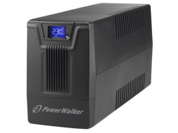 POWER WALKER Zasilacz awaryjny UPS Power Walker Line-Interactive 800VA SCL 2xPL RJ11/45 In/Out, USB, LCD