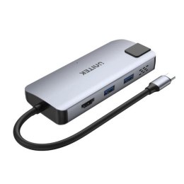 UNITEK Hub USB-C Unitek D1028 2x USB-A, HDMI 2.0, RJ-45, USB-C PD 100W