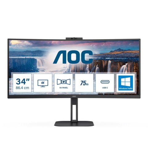 AOC Monitor AOC 34" CU34V5CW/BK HDMI DP USB-C głośniki