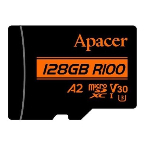 Apacer Karta pamięci microSDXC Apacer R100 128GB (100/80 MB/s) Class 10 UHS-I U3 V30 A2 + Adapter