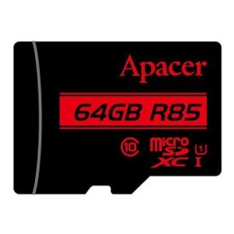 Apacer Karta pamięci microSDXC Apacer R85 64GB (85/10 MB/s) Class 10 U1 + Adapter