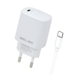 Beline Ładowarka sieciowa Beline 20W 1xUSB-C PD 3.0+kabel USB-C - biała