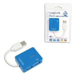 LogiLink Hub USB LogiLink UA0136 4xUSB 2.0, niebieski