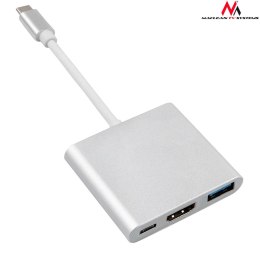 Maclean Kabel adapter Maclean MCTV-840 USB 3.1 Typ C (M) -> HDMI 1.4 (F) + USB 3.0 (F) + USB Typ C (F)