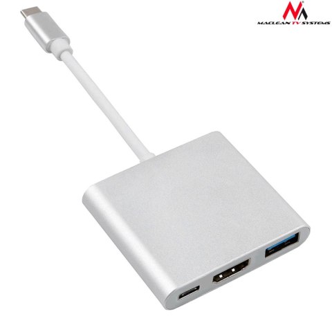 Maclean Kabel adapter Maclean MCTV-840 USB 3.1 Typ C (M) -> HDMI 1.4 (F) + USB 3.0 (F) + USB Typ C (F)