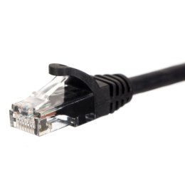 NETRACK Patchcord RJ45, Netrack osłonka zalewana, kat. 5e UTP, 3m czarny