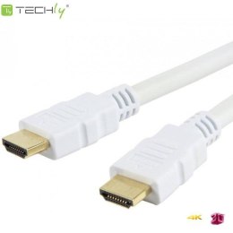 Techly Kabel HDMI Techly HDMI-HDMI M/M 1.4 Ethernet 3D 4K, 3m, biały