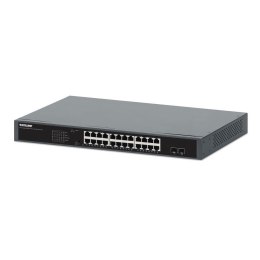 Intellinet Switch niezarządzalny Intellinet 24x 10/100/1000 Mbps PoE+ 370W + 2x SFP, Rack 19