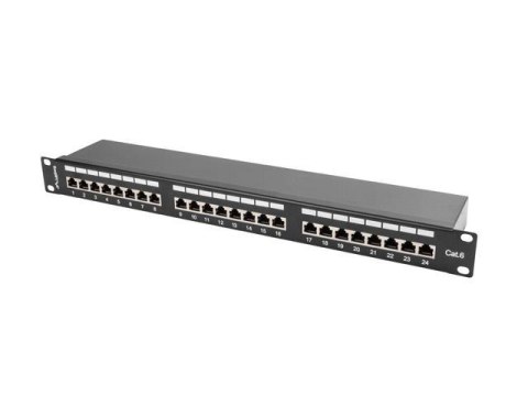 LANBERG Patch panel Lanberg PPS6-1024-B 24 port 1U kat.6 ekranowany czarny