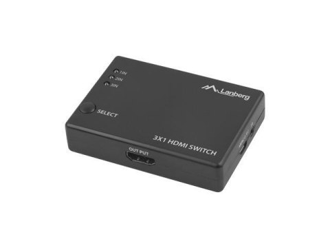 LANBERG Switch HDMI Lanberg 3x HDMI + port micro USB czarny