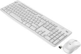 LOGITECH Zestaw bezprzewodowy klawiatura + mysz Logitech MK295 Silent Wireless Combo biały