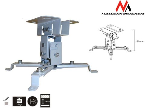 Maclean Uchwyt sufitowy Maclean MC-582 do projektora do 20kg srebrny