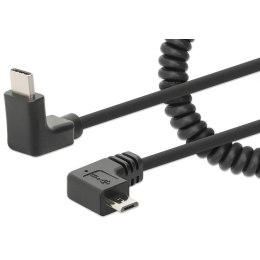 Manhattan Kabel zasilający Manhattan USB-C/Micro-USB 3A do szybkiego bezpiecznego ładowania