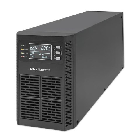 Qoltec Zasilacz awaryjny UPS Qoltec 2kVA | 2000W | Power Factor 1.0 | LCD | EPO | USB | On-line