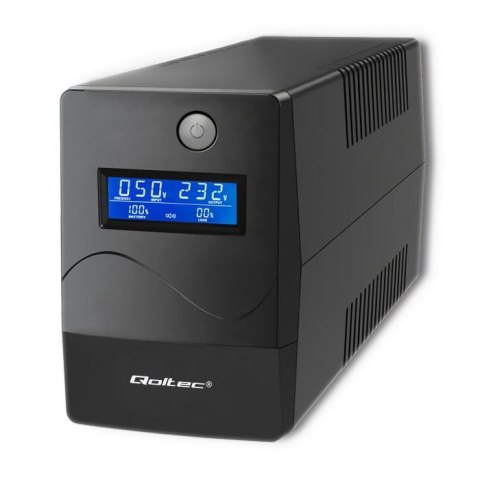 Qoltec Zasilacz awaryjny UPS Qoltec Monolith | 450VA | 240W | LCD | USB | RJ45