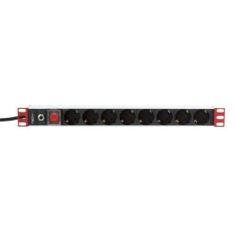 Techly Listwa zasilająca Techly PDU Rack 1U, 8xSchuko 250V/16A 3m