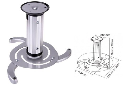 Cabletech Uchwyt sufitowy Cabletech UCH0100 do projektorów